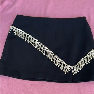 Forever 21 Black Asymmetrical Wrap Mini Skirt